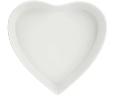 La Porcellana Bianca Cupido širdies kepimo indas - baltas, 25 cm