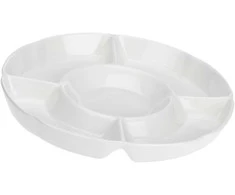 La Porcellana Bianca Convivio apvalus užkandžių padėklas - baltas, 35,5 cm