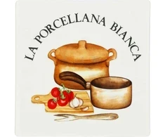 LA PORCELLANA BIANCA CONSERVA Kvadratinis pagrindas 18 cm