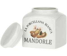 LA PORCELLANA BIANCA CONSERVA Migdolų indelis 500 ml