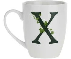 LA PORCELLANA BIANCA ATUPERTU Puodelis su laikikliu 380 ml, Wzór X
