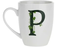 LA PORCELLANA BIANCA ATUPERTU Puodelis su laikikliu 380 ml, Wzór P