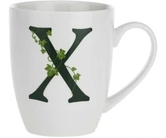 LA PORCELLANA BIANCA ATUPERTU Puodelis su laikikliu 380 ml, Wzór X