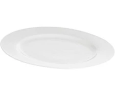 La Porcellana Bianca Rinkinys iš 2 apvalių lėkščių su essenziale briauna - balta, 30 cm
