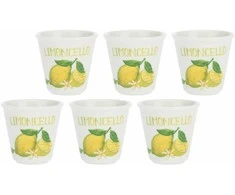 LA PORCELLANA BIANCA LIQUORELLI Rinkinys 6 limoncello stiklinės 75 ml
