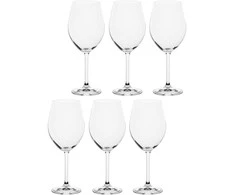La Porcellana Bianca 6 novello raudonojo vyno taurių rinkinys – permatomas, 425 ml