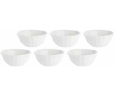 La Porcellana Bianca Luminarc rinkinys iš 6 Ducale salotų dubenėlių - balti, 12 cm
