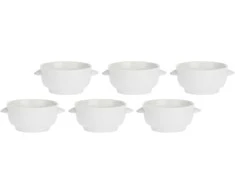 La Porcellana Bianca 6 terininių sriubos dubenėlių rinkinys - baltos spalvos, 12,5 cm
