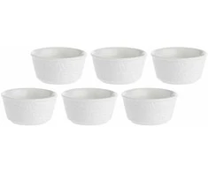 La Porcellana Bianca 6 bosco apvalių dubenėlių rinkinys - balti, 7 cm