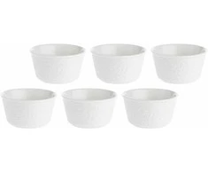 La Porcellana Bianca 6 bosco apvalių dubenėlių rinkinys - balti, 11 cm