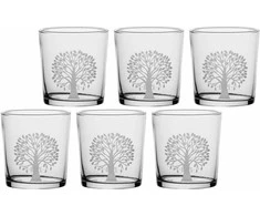 La Porcellana Bianca 6 storadugnių Babila Tree stiklinių rinkinys - permatomas, 350 ml