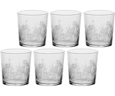 LA PORCELLANA BIANCA BABILA Rinkinys 6 storadugnės stiklinės pieva 350 ml