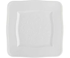 La Porcellana Bianca 6 florentina kvadratinių lėkščių rinkinys - baltos spalvos, 20 cm