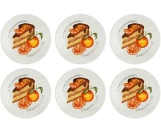La Porcellana Bianca 6 goloserie torto lėkščių rinkinys - baltas, 17,5 cm