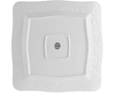 La Porcellana Bianca 6 florentina kvadratinių lėkščių rinkinys - baltas, 26,5 cm