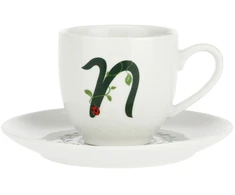 LA PORCELLANA BIANCA SOLOTUA Puodelis ir lėkštė 90 ml, Pattern N