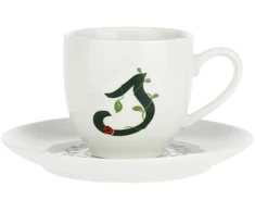 LA PORCELLANA BIANCA SOLOTUA Puodelis ir lėkštė 90 ml, Pattern S