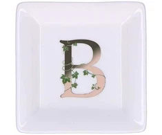 LA PORCELLANA BIANCA ADORATO Kvadratinė lėkštė 10 cm, B raštas