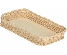 La Porcellana Bianca Pintas krepšelis midollino kepimo indui - rudas, 35 cm
