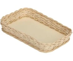 La Porcellana Bianca Pintas krepšelis midollino kepimo indui - rudas, 31 cm