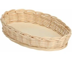 La Porcellana Bianca Pintas krepšelis ovaliam midollino kepimo indui - rudas, 30 cm