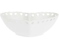 LA PORCELLANA BIANCA VALENTINO Dekoruotas širdies dubuo, 20 cm