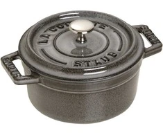 STAUB MINI COCOTTE Mini apvalus ketaus puodas, 250 ml, grafitas