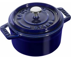 STAUB MINI COCOTTE Mini apvalus ketaus puodas, 250 ml, mėlynas