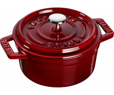 Staub apvalus ketaus mini puodas - 250 ml, grenadinas