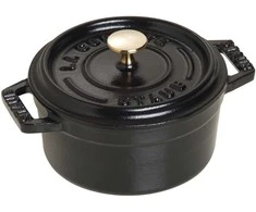 STAUB MINI COCOTTE Apvalus mini ketaus puodas 250 ml, juoda