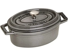 STAUB MINI COCOTTE Mini ovalus ketaus puodas 250 ml, grafito spalvos