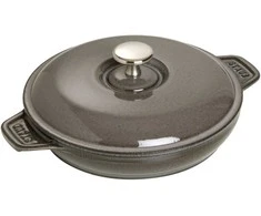 STAUB apvalus ketaus puodas su dangčiu, 20 cm, pilkas
