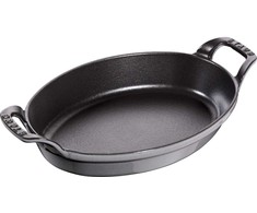 STAUB Ovali mini kepimo ir gratino indas 24 x 16 cm, pilkas