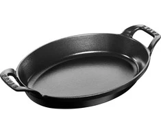 STAUB ovali lėkštė 28 x 20 cm, juoda