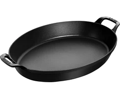 STAUB ovali lėkštė 37 x 28 cm, juoda