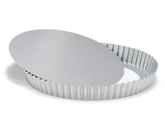 Patisse Quiche formos su laisvu apatiniu 24 cm sidabriniu plienu