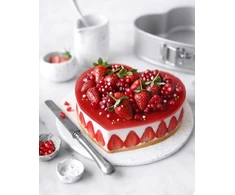 Patisse formos mini širdis 12 cm sidabro plieno