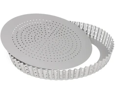 Patisse Perforuota torto forma su nuimamu dugnu 24 cm Sidabrinis viršus universalus
