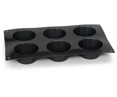 Patisse bandelės formos 29 x 17 cm juodo silikono 6 kišenės