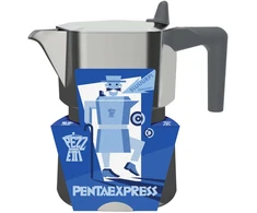 PEZZETTI PENTAEXPRESS aliuminio kavos virimo aparatas (1 puodelis) - sidabrinis