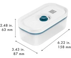 Zwilling plastikowy indas prostokątny 0.4 ltr jūros spalvos