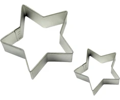 PME 2 metalinių žvaigždučių formų rinkinys