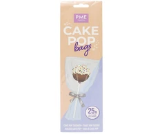 PME Cake Pop maišelių rinkinys su sidabriniais kaspinėliais