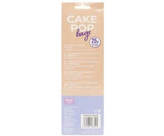 PME Cake Pop maišelių rinkinys su sidabriniais kaspinėliais