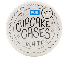PME Cupcake kepimo puodeliai (300 vnt.) Baltos spalvos