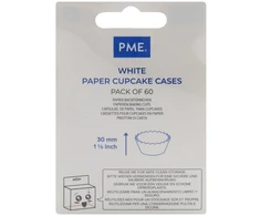 PME Cupcake kepimo puodeliai (60 vnt.) Baltos spalvos