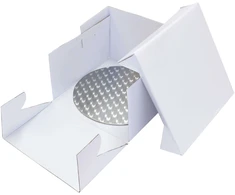 PME Dėžutė ir apvalios lentos rinkinys 30 cm baltos spalvos
