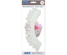 PME Lace Cupcake užvalkalai (12 vnt.) 20,5 x 5 cm balti