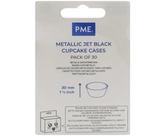 PME metaliniai keksiukų įdėklai (30 pak.) Juodi