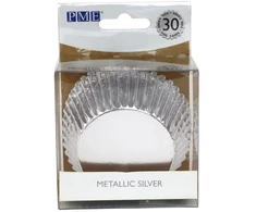 PME Metallic Cupcake Įdėklai (30 vnt.) Sidabras